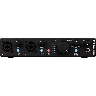 Arturia MiniFuse 2 Portable 2x Input USB-C MIDI Audio Interface, Black