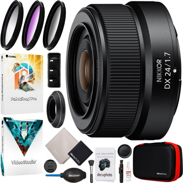 Nikon NIKKOR Z DX 24mm f/1.7 Prime Lens (20119) Bundle for Z Mount Mirrorless Cameras