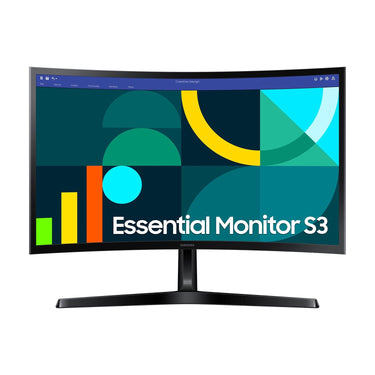 Samsung 24" Essential S3 (S36GD) Series FHD Curved Monitor + 26 Months Protection Bundle