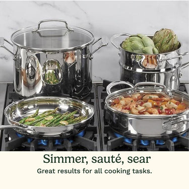 Cuisinart 77-11G Chef's Classic Stainless 11-Piece Cookware Set - Open Box