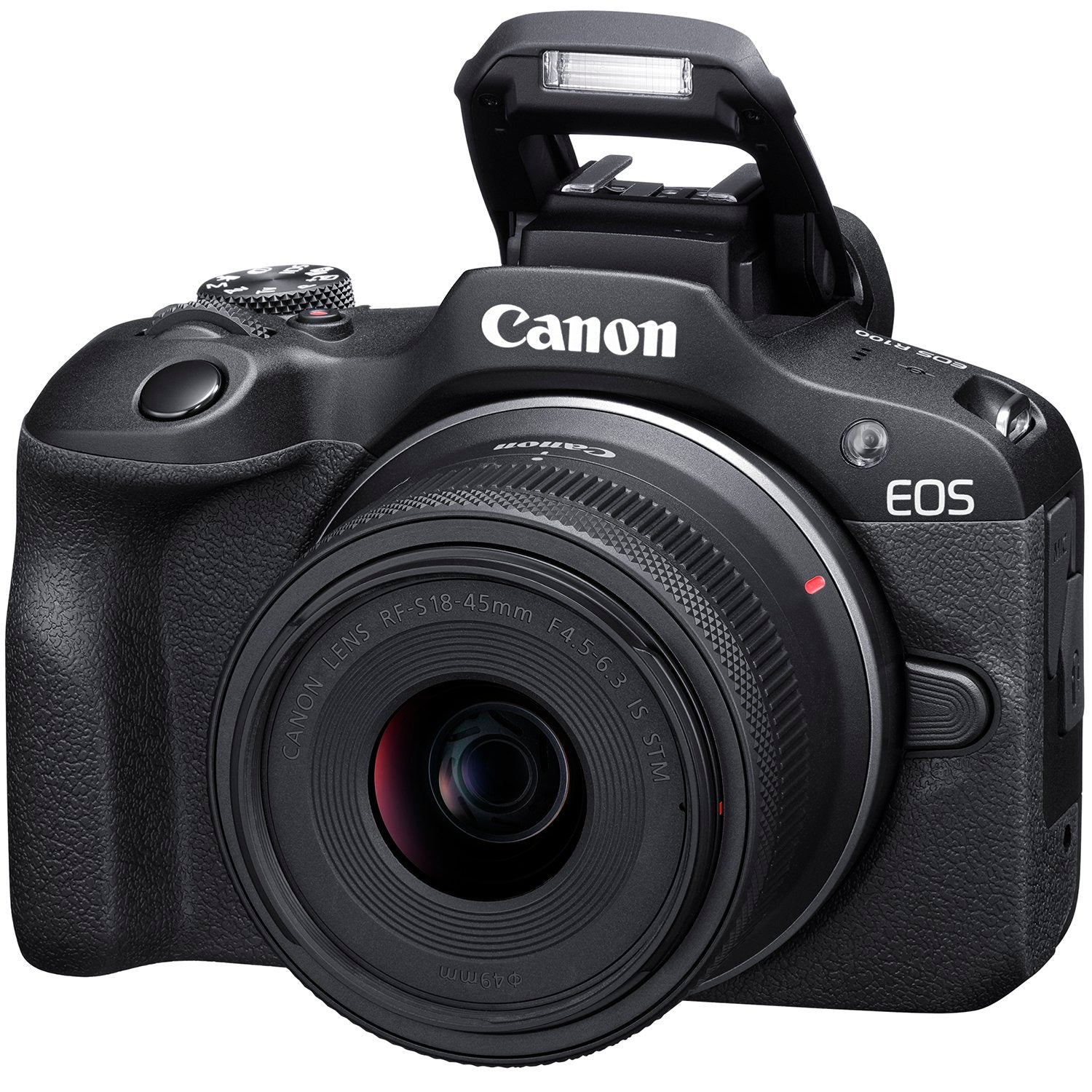 Canon EOS R100 4K Camera Double Zoom Lens + RF-S18-45mm & RF75-300mm — view 2