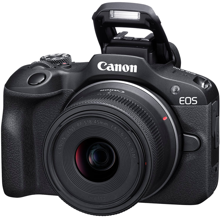 Canon EOS R100 4K Camera Double Zoom Lens + RF-S18-45mm & RF75-300mm