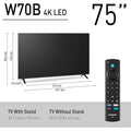 Panasonic W70 Series 75 inch LED 4K Ultra HD Smart Fire TV