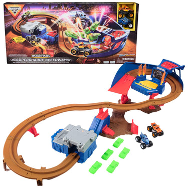 Monster Jam Supercharge Speedway Playset, Megalodon