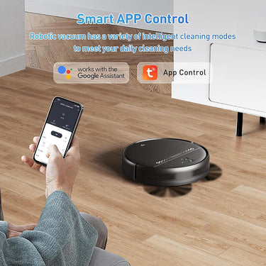 MANVN Robot Vacuum and Mop Combo, 2 in1 with Schedule, Wi-Fi/App, 2300Pa Max Suction
