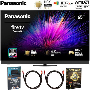 Panasonic 65 inch LED 4K Ultra HD Smart Fire TV with Extended Protection Bundle