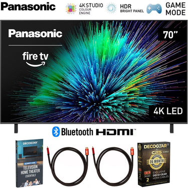Panasonic 70 inch LED 4K Ultra HD Smart Fire TV with Extended Protection Bundle