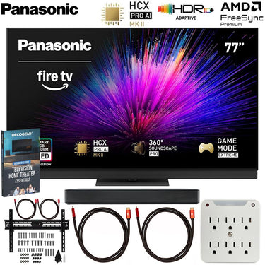 Panasonic Z95BP Series 77 inch LED 4K Ultra HD Smart Fire TV + Soundbar Bundle