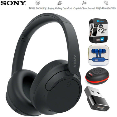 Sony Wireless Noise Cancelling Headphone Black with 2 Year Warranty Bundle