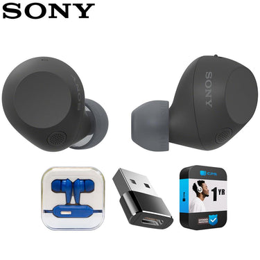 Sony Truly Wireless Noise Canceling Earbuds Black with 1 Year Warranty Bundle