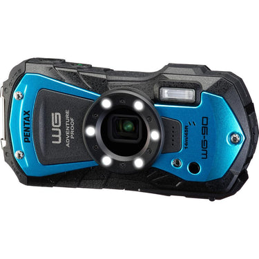Pentax WG-90 Waterproof Digital Camera, Shockproof, Dustproof, Freezeproof - Blue