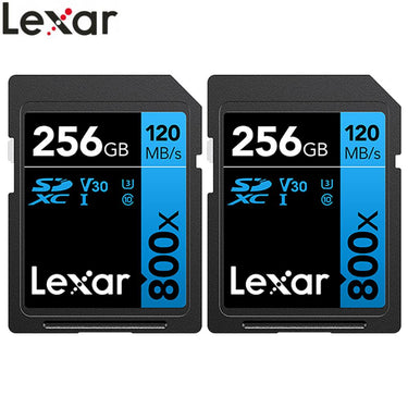 Lexar High-Performance 800x PRO BLUE Series 256 GB SDHC Memory Card 2 Pack