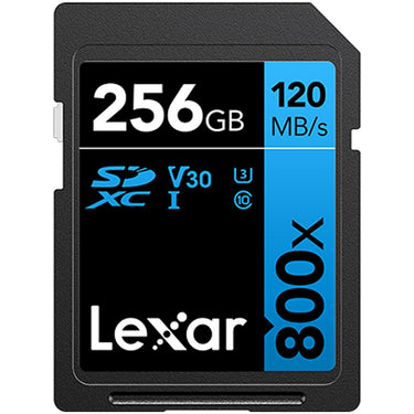 Lexar High-Performance 800x PRO BLUE Series 256 GB SDHC Memory Card 2 Pack