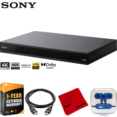 Sony UBP-X800M2 4K UHD Blu-ray Player With HDR and Dolby Atmos + 1 YR Warranty Bundle