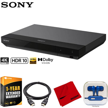 Sony UBP-X700M HDR 4K UHD Blu-ray Disc Player w/ Hi-Res Audio + 1 YR Warranty Bundle