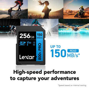 Lexar High-Performance 800x PRO BLUE Series 256 GB SDHC Memory Card