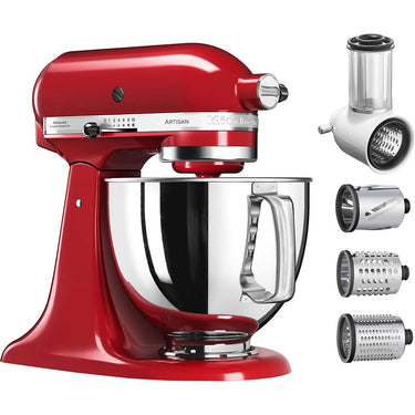 KitchenAid Artisan Series 5-Quart Tilt-Head Stand Mixer with Slicer Red Open Box
