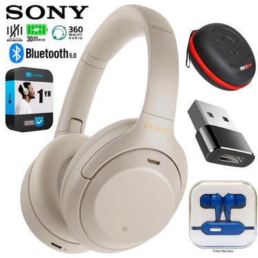 Sony WH1000XM4/S Premium Noise Cancelling Wireless Headphones w/ 1 YR Warranty Bundle
