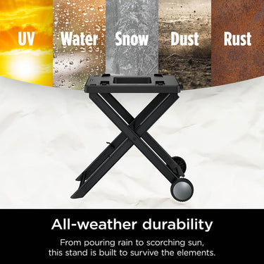 Ninja XSKSTAND Woodfire Collapsible Outdoor Grill Stand Weather-Resistant, Black