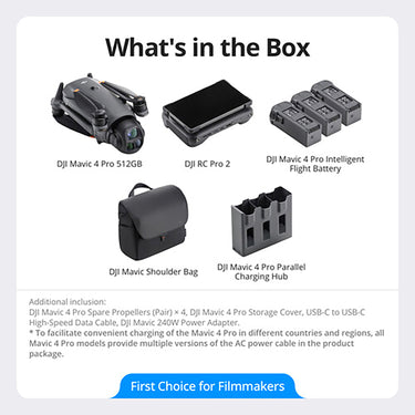 DJI Mavic 4 Pro Drone with 512GB Creator Combo