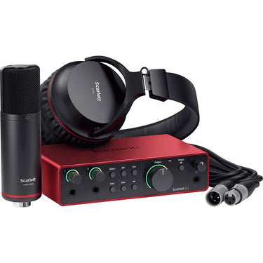 Focusrite Scarlett 2i2 Studio 4th Gen Audio Interface Bundle with Mic, Headphones