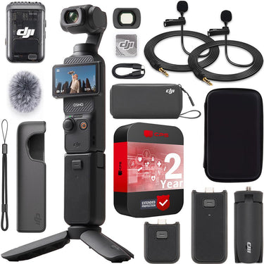 DJI Pocket 3 Creator Combo 3-Axis Stabilized Gimbal Camera Open Box+Pro Bundle