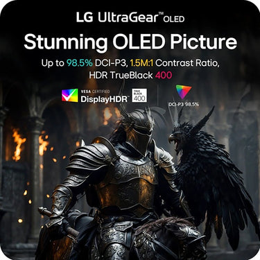 LG 34" UltraGear WQHD OLED Curved Gaming Monitor | 240Hz, 0.03ms (GtG), DisplayHDR
