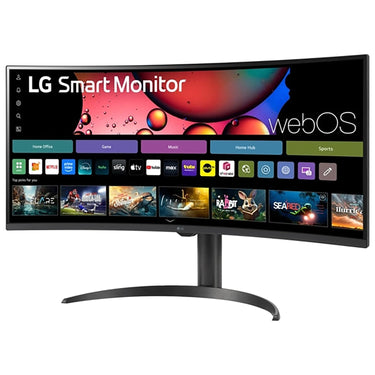LG 34 Inch Smart Monitor WQHD 1440P Curved Screen 100Hz with Adjustable Stand