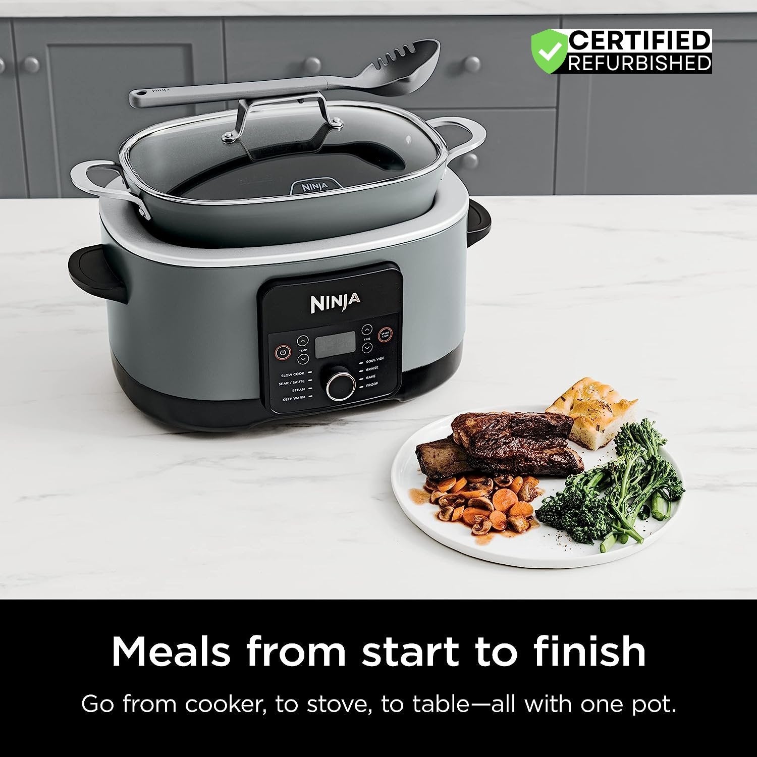 Ninja Foodi Possible Slow Cooker PRO Multi-Cooker (MC1001), Renewed — view 2