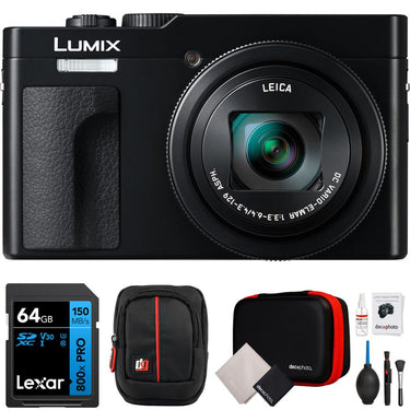 Panasonic LUMIX ZS99 Pocket-sized Travel and Lifestyle Camera, Black w/ Accessories Bundle