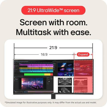 LG 34-inch UltraWide FHD VESA DisplayHDR 400 IPS Monitor w/ AMD FreeSync, USED