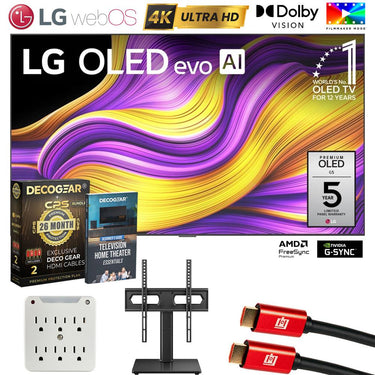 LG 83" G5 OLED evo 4K UHD TV with One Wall Design (2025) + Extended Protection Plan
