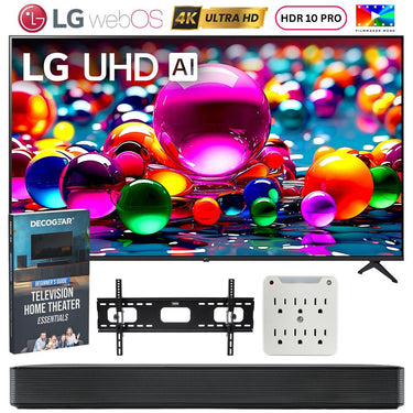 LG 75" UA77 Series LED AI 4K UHD Smart webOS TV (2025) w/ SKM1 Soundbar Bundle