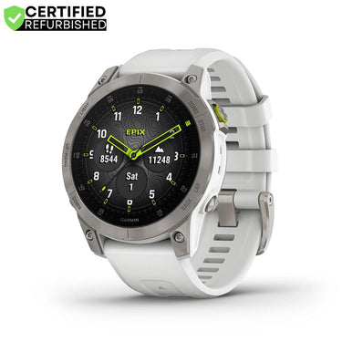 Garmin Epix Gen 2, Premium Active Smartwatch, 47 mm (White Titanium) - (Renewed)