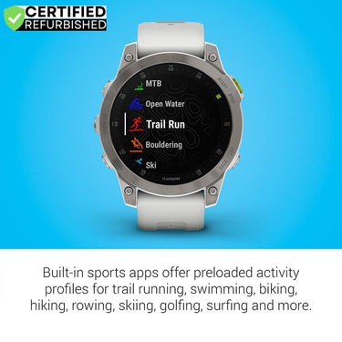 Garmin Epix Gen 2 Active Smartwatch 47 mm White Titanium Renewed+2 Year Warranty