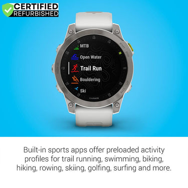 Garmin Epix Gen 2, Premium Active Smartwatch, 47 mm (White Titanium) - (Renewed)