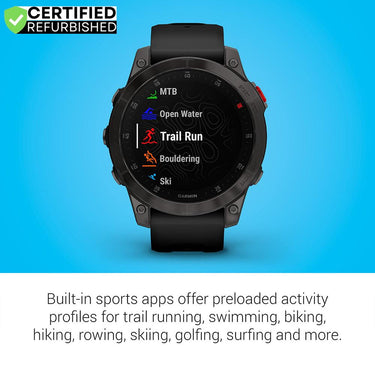Garmin Epix Gen 2 Active Smartwatch 47 mm Black Titanium Renewed+2 Year Warranty