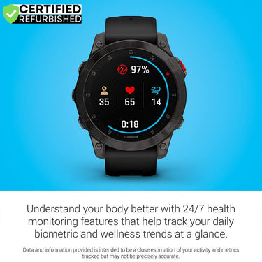Garmin Epix Gen 2 Active Smartwatch 47 mm Black Titanium Renewed+2 Year Warranty