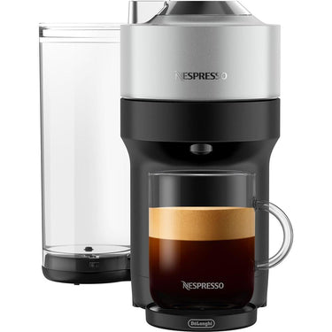 Nespresso Vertuo Pop+ Deluxe Coffee and Espresso Machine by De'Longhi, Silver - Open Box