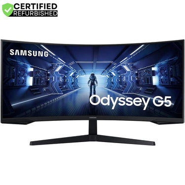 Samsung 34 inch Odyssey G55T WQHD 165Hz 1ms(MPRT) HDR Curved Gaming Monitor (Renewed)