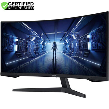 Samsung 34 inch Odyssey G55T WQHD 165Hz 1ms(MPRT) HDR Curved Gaming Monitor (Renewed)