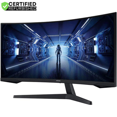 Samsung 34 inch Odyssey G55T Curved Gaming Monitor Renewed with 2 Year Warranty
