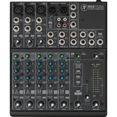 Mackie 802VLZ4 8-Channel Ultra-Compact Analog Mixer with 3 Onyx Preamps