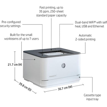 Hewlett Packard LaserJet Pro Wireless Printer in White - 3G650E#BGJ