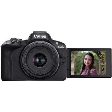 Canon EOS R50 Mirrorless Camera Black + 18-45mm IS STM Lens Kit Premier Bundle
