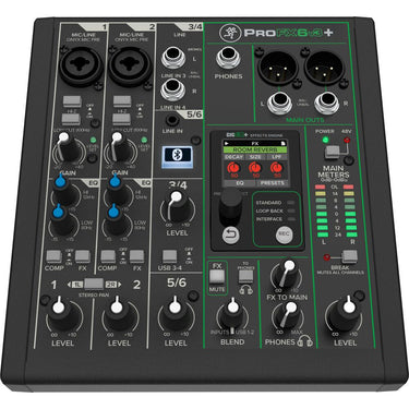 Mackie ProFX6v3+ 6-Channel Analog Mixer with Enhanced FX, USB, Bluetooth
