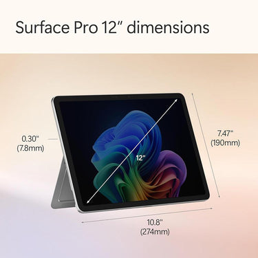 Microsoft Surface Pro Copilot+ PC 12", Snapdragon X Plus, 16GB RAM, 256GB, Platinum