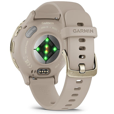 Garmin Venu 3S Fitness GPS Smartwatch Soft Gold Bezel / Gray Band (41mm) - Refurbished