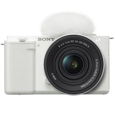 Sony Alpha ZV-E10 Mirrorless Vlog Camera with 16-50mm f/3.5-5.6 II Lens (White)
