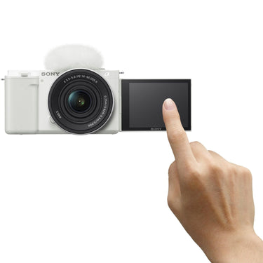 Sony Alpha ZV-E10 Mirrorless Vlog Camera with 16-50mm f/3.5-5.6 II Lens (White)